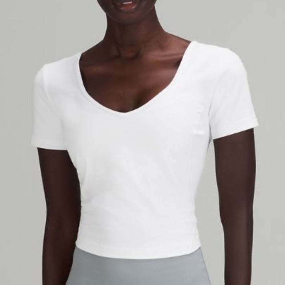 Like New Lululemon Athletica Crop Top lululemon Align™ T-shirt White Sz 2